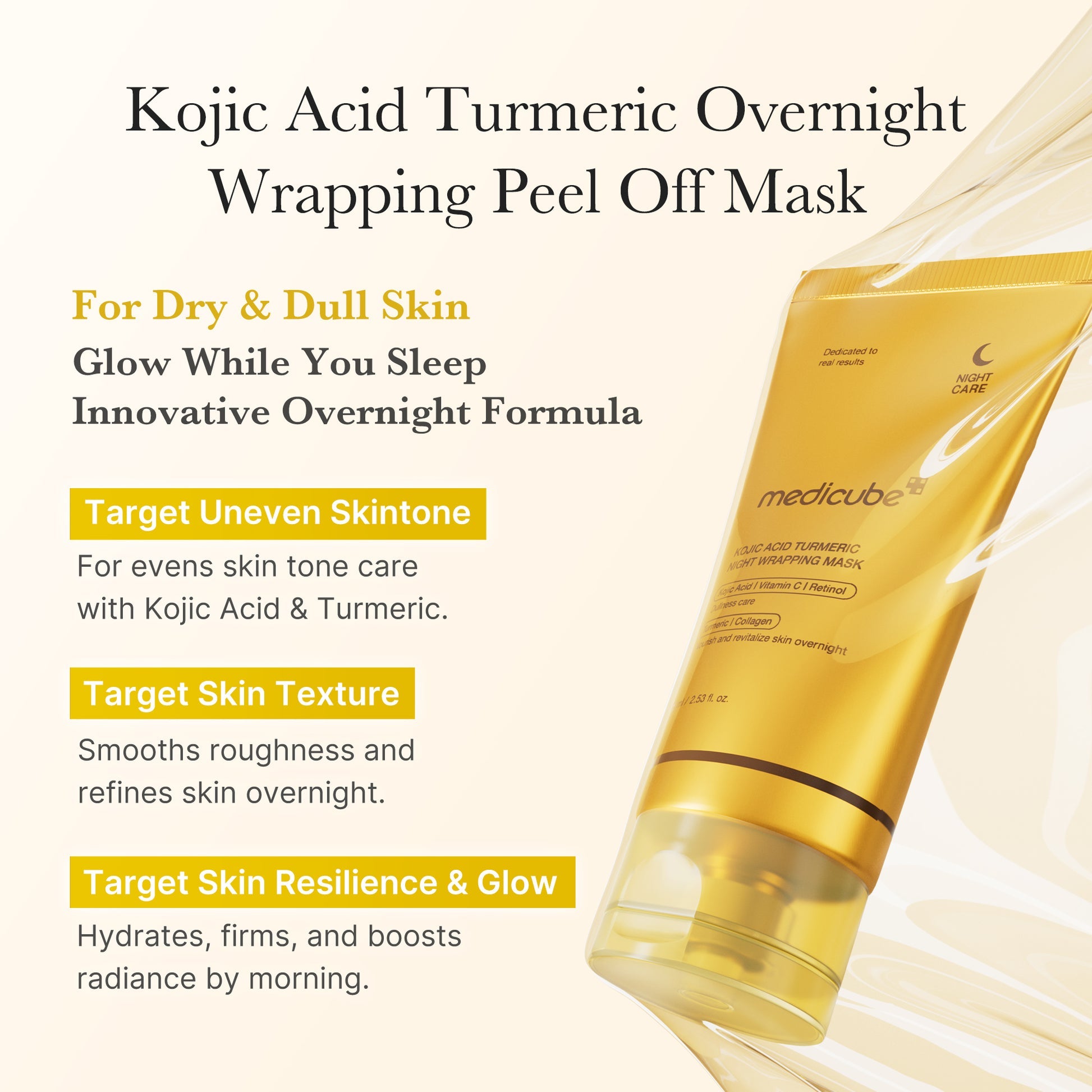 Medicube  Kojic Acid Turmeric Overnight Wrapping Mask