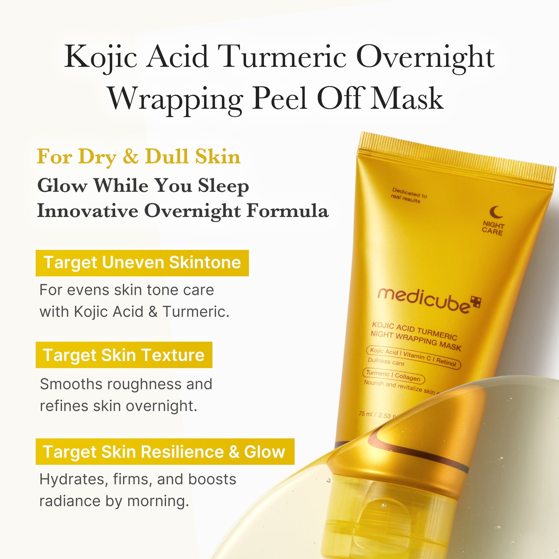 Medicube  Kojic Acid Turmeric Overnight Wrapping Mask