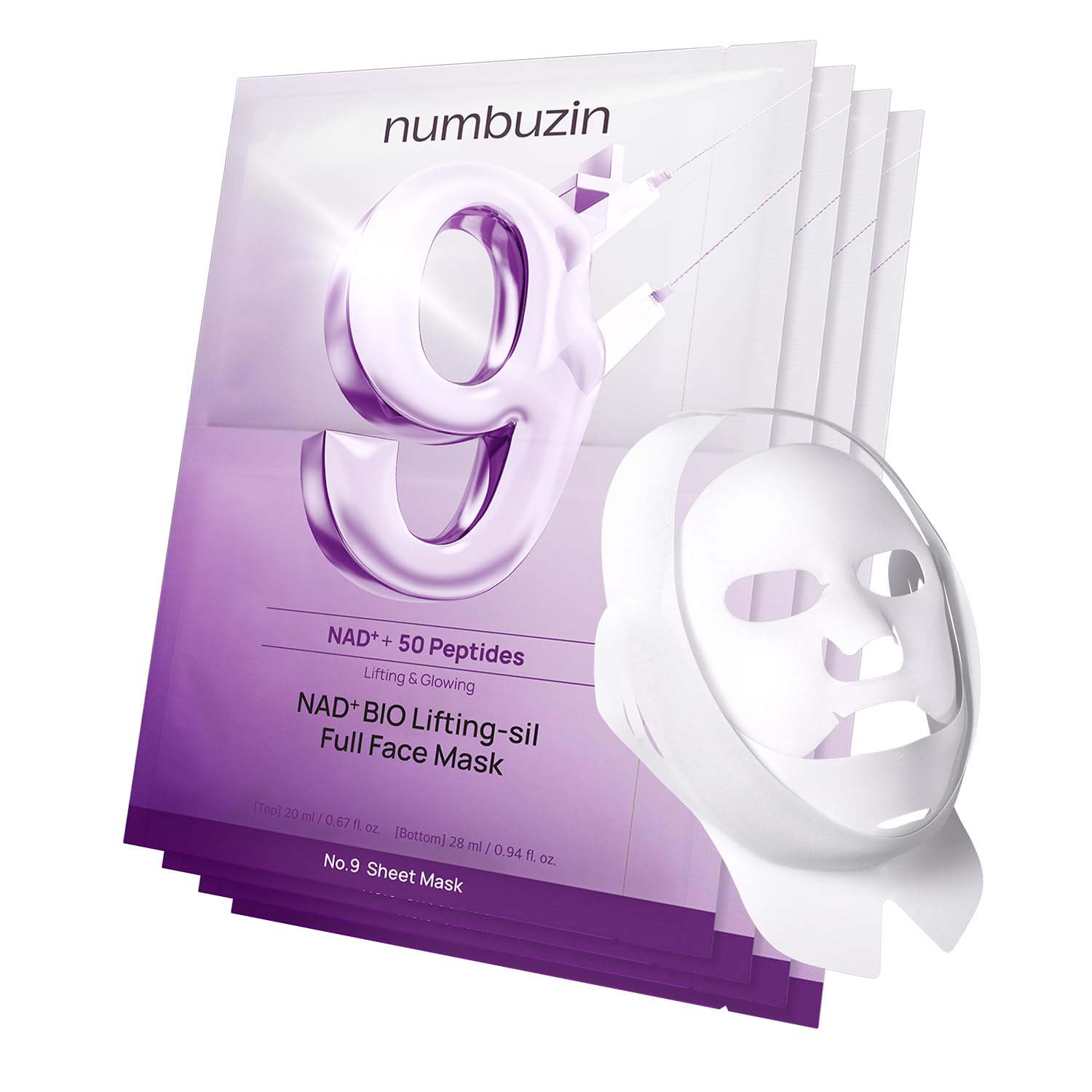 Numbuzin mask  No. 9 NAD Bio Lifting-Sil Full Face Pack Sheet (1 Ea)