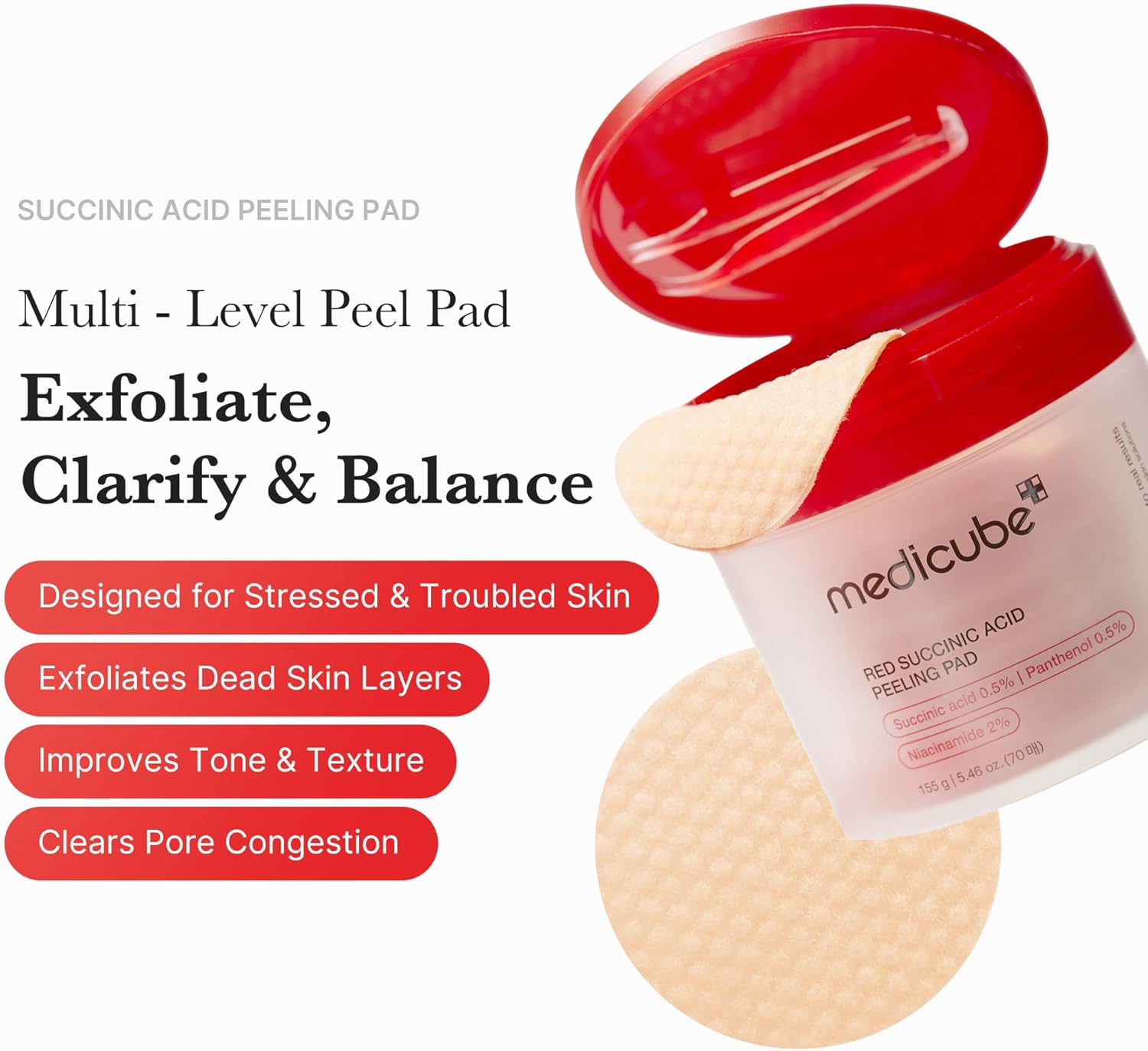 Medicube  Red Succinic Acid Panthenol Pads