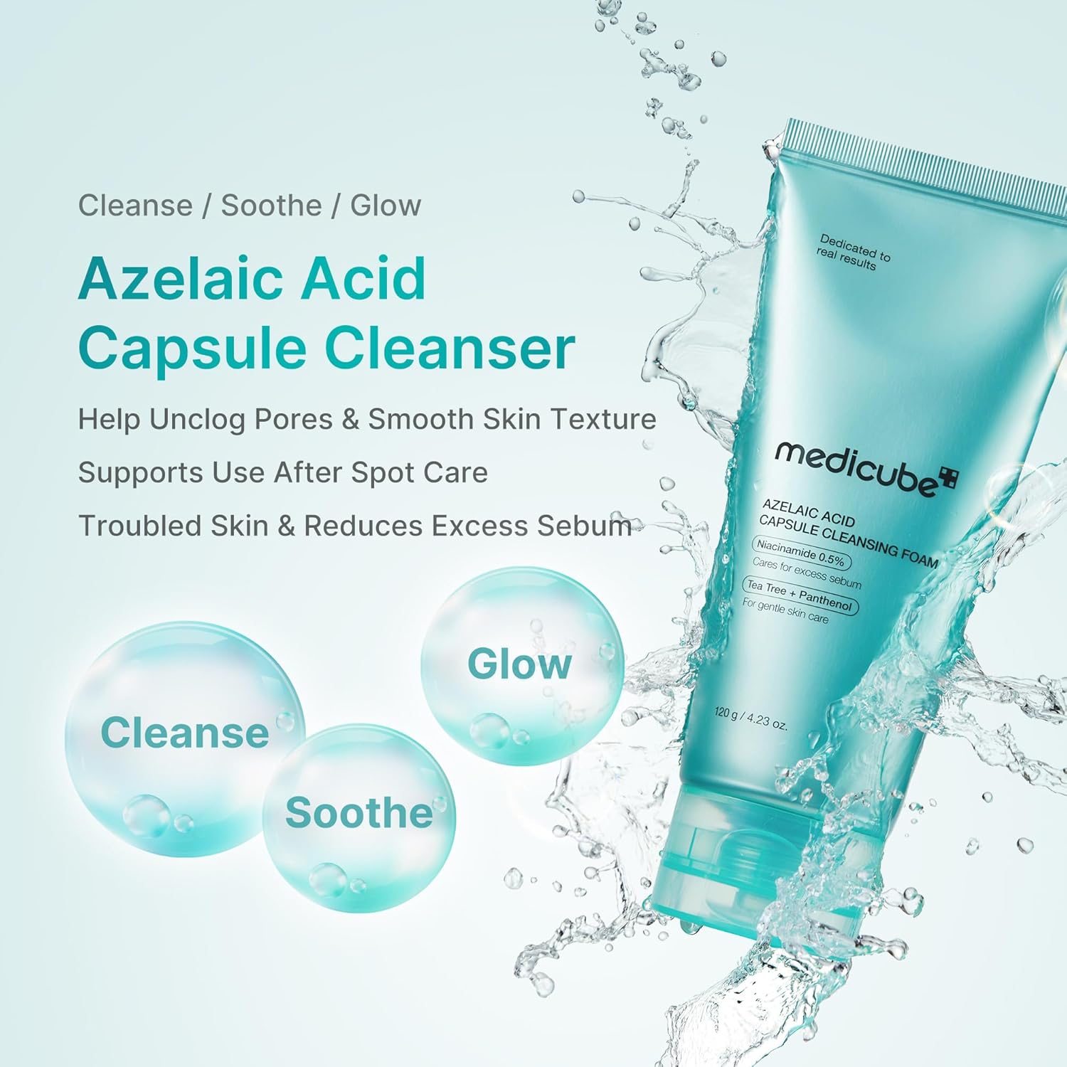 Medicube Facial Cleanser Azelaic Acid Capsule Foam Cleanser