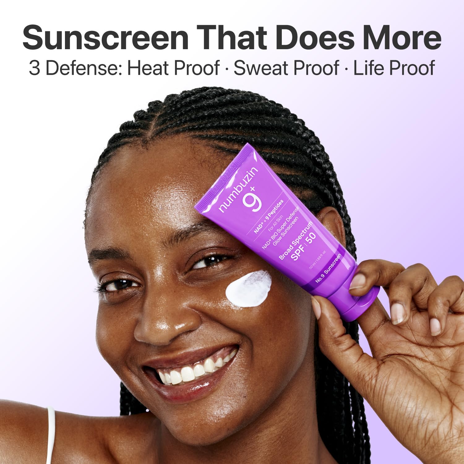 numbuzin No.9 Sunscreen | Super Defense Glow Sunscreen | Broad Spectrum SPF 50