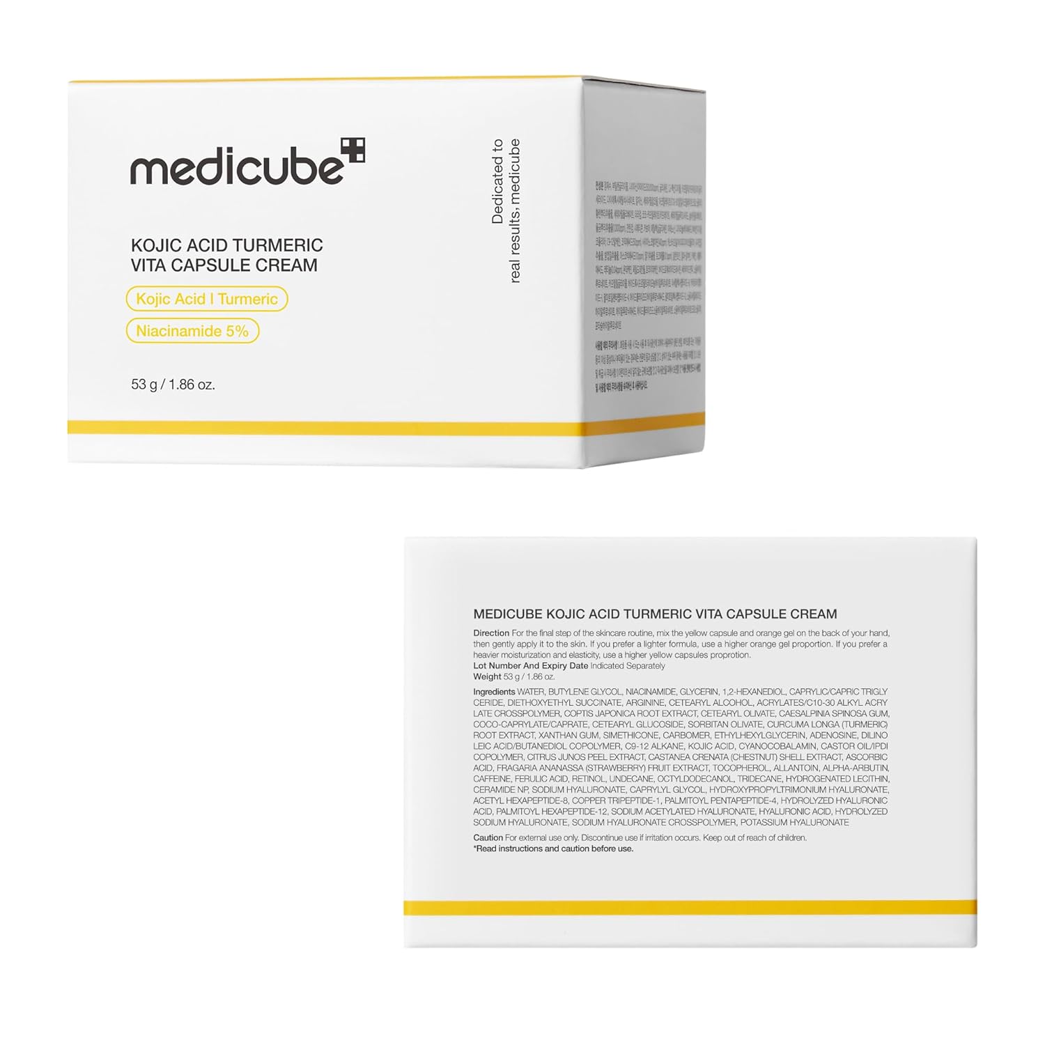 Medicube Capsule Cream with Kojic Acid & Turmeric for Uneven Skin Tone