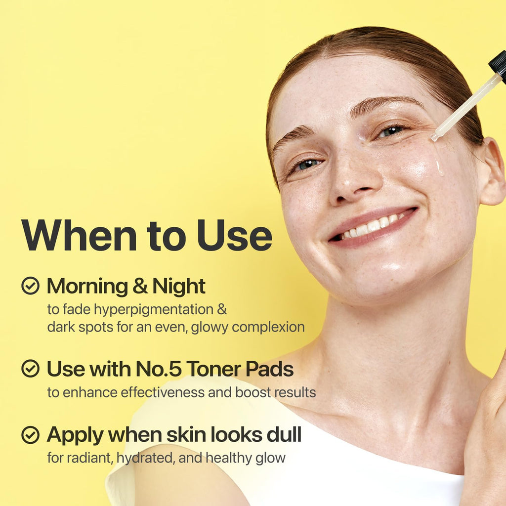 Numbuzin No.5 Vitamin Concentrated Serum, Dark Spot Care, Glutathione & Vitamin Serum