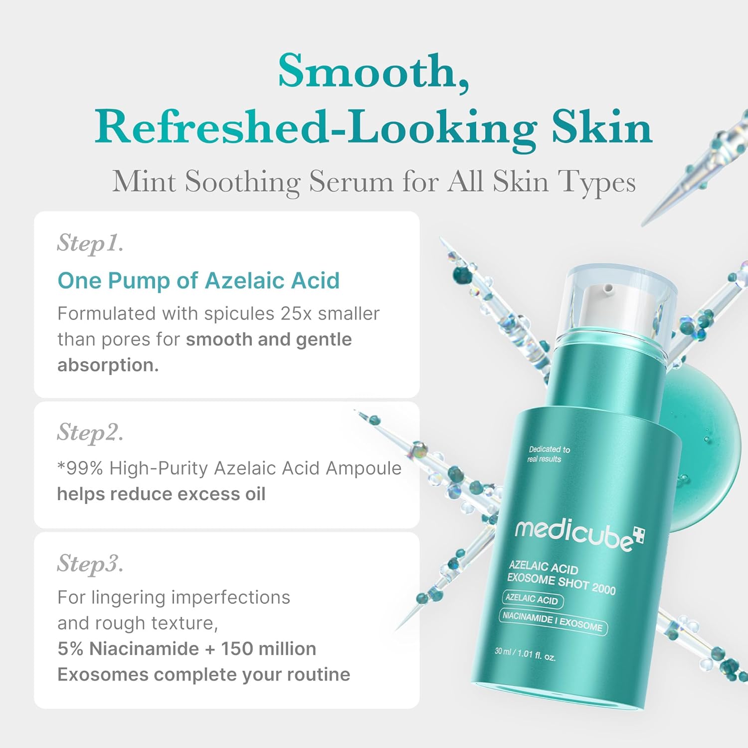 Medicube Exosome Shot Azelaic Acid 2,000 PPM Spicule Facial Serum