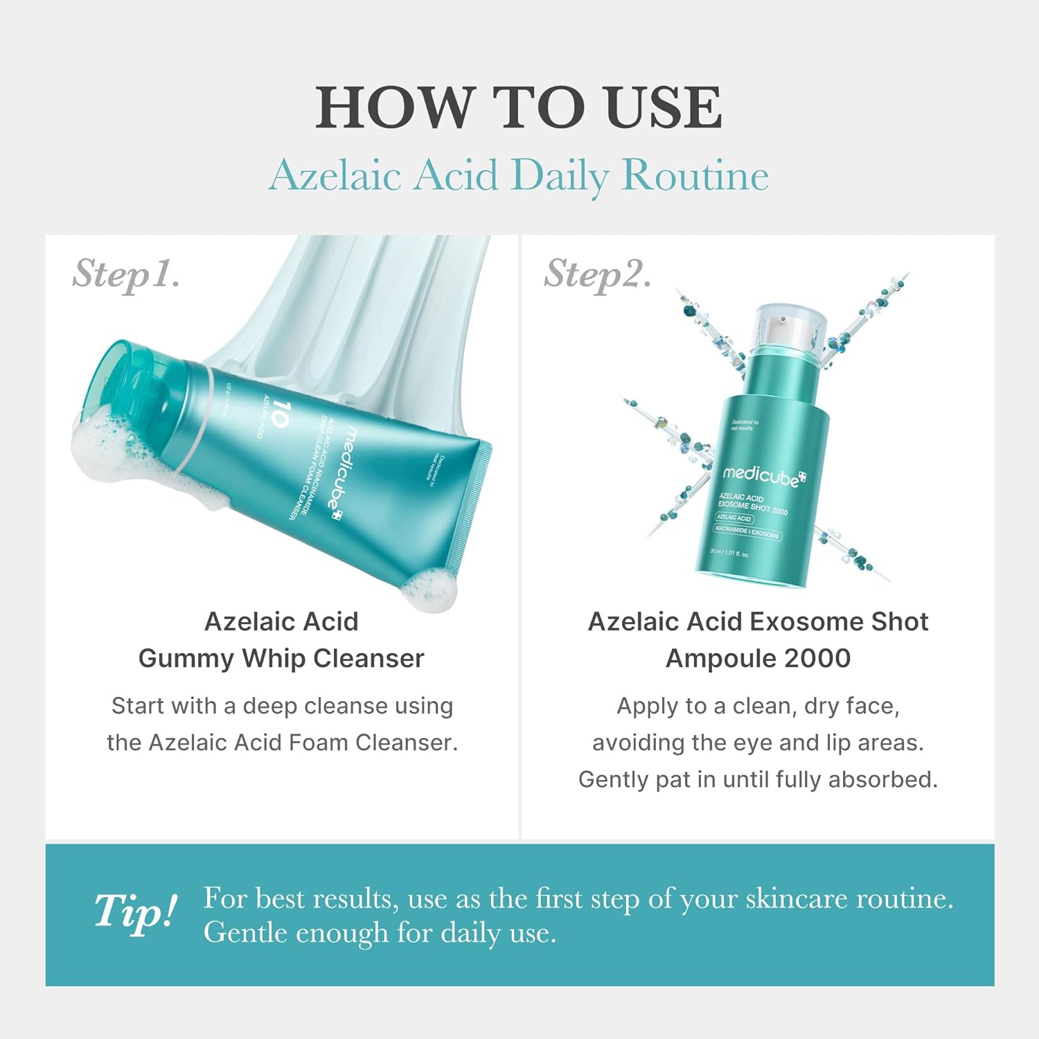 Medicube Exosome Shot Azelaic Acid 2,000 PPM Spicule Facial Serum