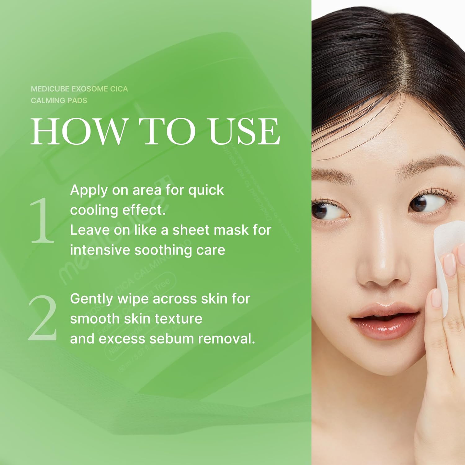 Medicube Exosome Cica Tea Tree Soothing Toning Pads For Sensitive