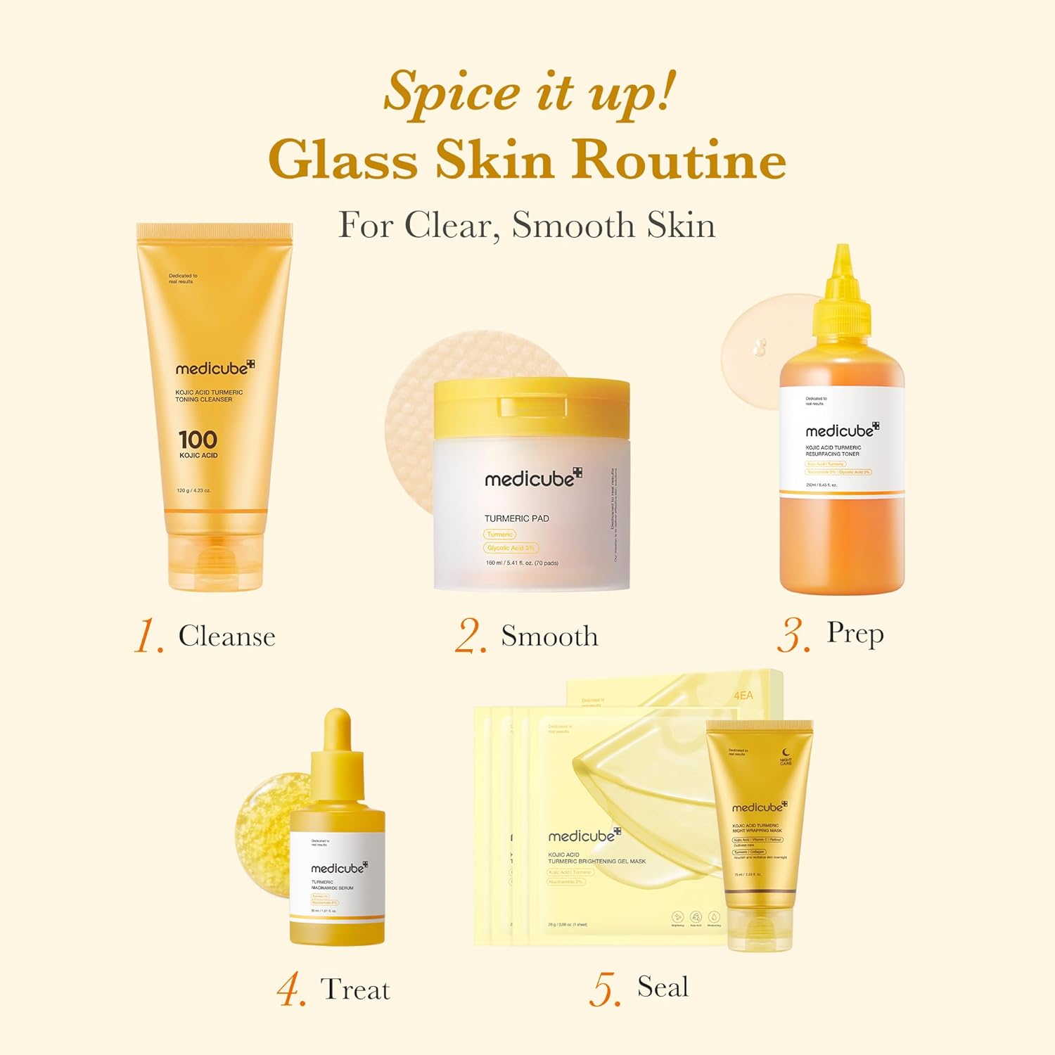 Medicube  Kojic Acid Tumeric Toner Pad