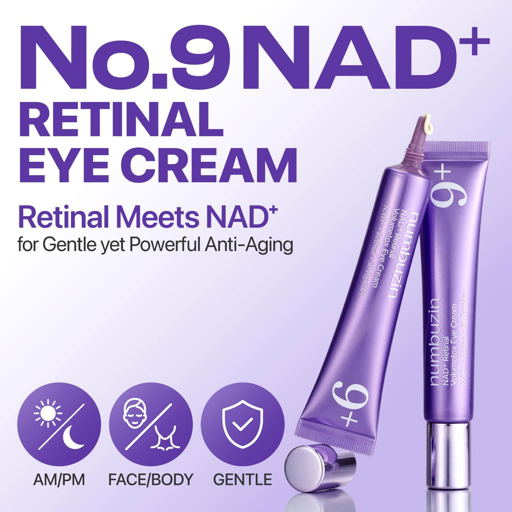 Numbuzin No.9 NAD+ Retinal Eye Cream for Eyes & Face with Peptides