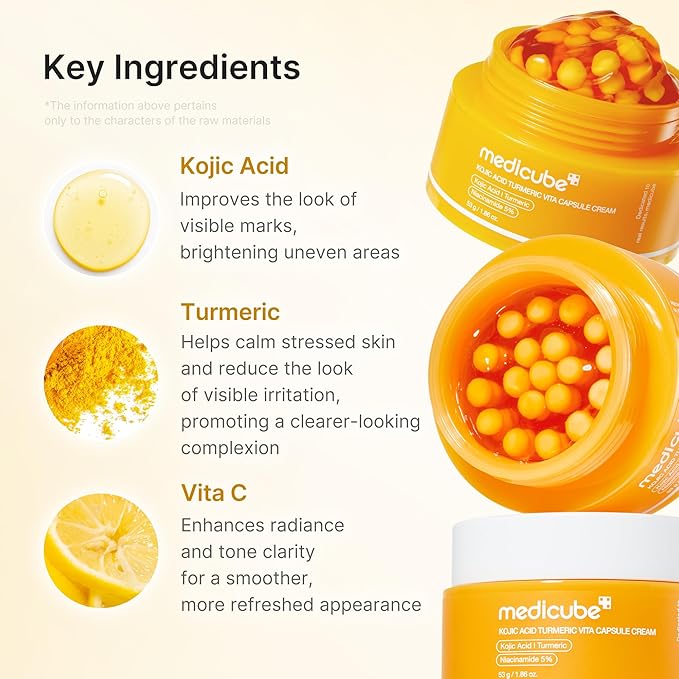 Medicube Capsule Cream with Kojic Acid & Turmeric for Uneven Skin Tone