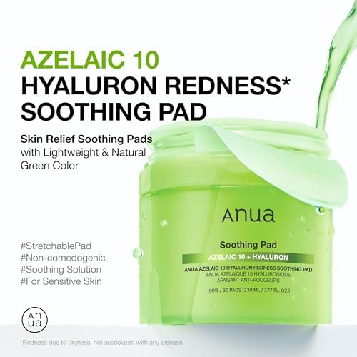 ANUA Azelaic Acid 10 Hyaluronic Acid Soothing Toner Pads