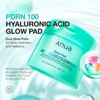 Anua PDRN 100 Hyaluronic Acid, Hydrating Dual-Textured Toner Pads