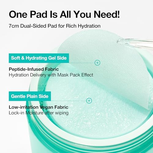 Anua PDRN 100 Hyaluronic Acid, Hydrating Dual-Textured Toner Pads