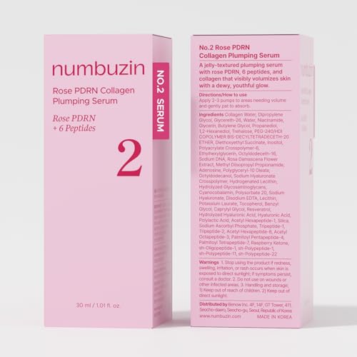 Numbuzin No.2X Rose PDRN Collagen Plumping Serum