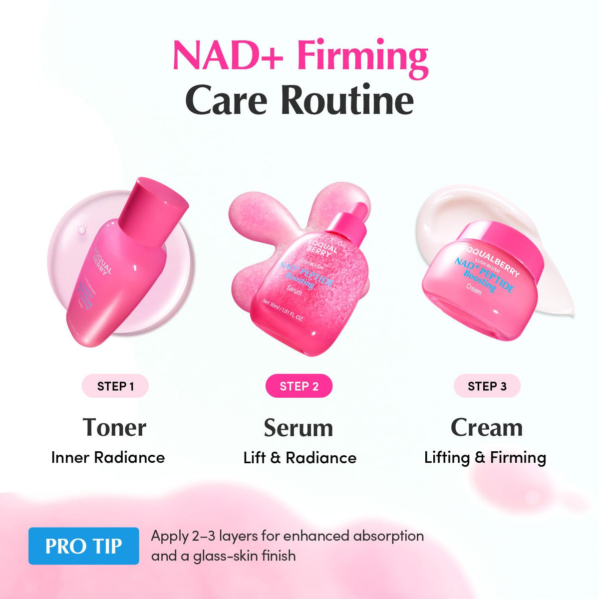 Eqqualberry Nad+ Peptide Boosting Smoothie Serum