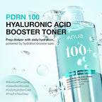 Anua PDRN 100 Hyaluronic Acid Booster Toner, Hydrating Face Toner for Dry Skin