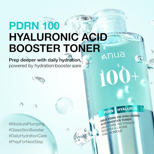 Anua PDRN 100 Hyaluronic Acid Booster Toner, Hydrating Face Toner for Dry Skin