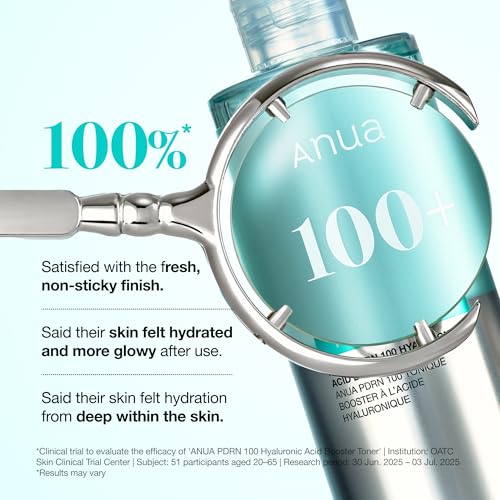 Anua PDRN 100 Hyaluronic Acid Booster Toner, Hydrating Face Toner for Dry Skin