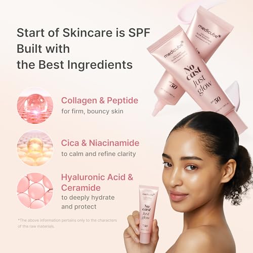 Medicube Sunscreen No Cast Just Glow Collagen, SPF 50