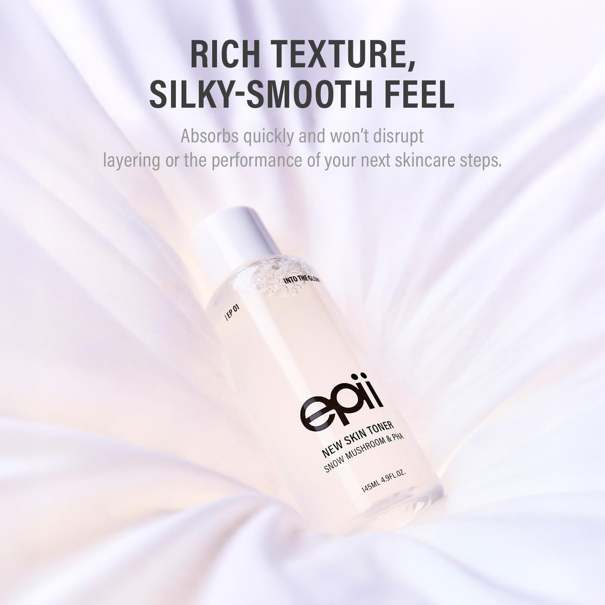 New Skin Toner - 5% PHA Gentle Exfoliating Toner with Snow Mushroom Hyaluronic Acid & Panthenol