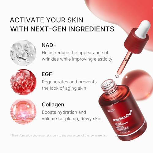 Medicube NAD EGF Firming Serum for Face & Neck | Anti-Aging Serum with EGF Peptide