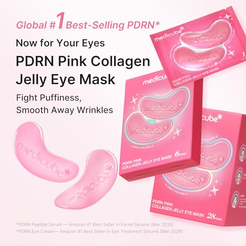 medicube Jelly Eye Mask PDRN Pink Collagen - Hydrogel Eye Patches,