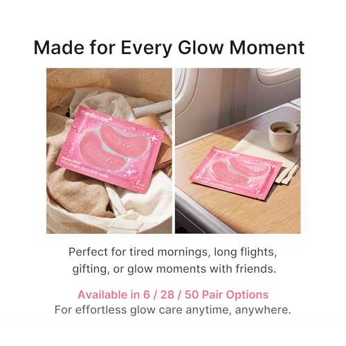 medicube Jelly Eye Mask PDRN Pink Collagen - Hydrogel Eye Patches,