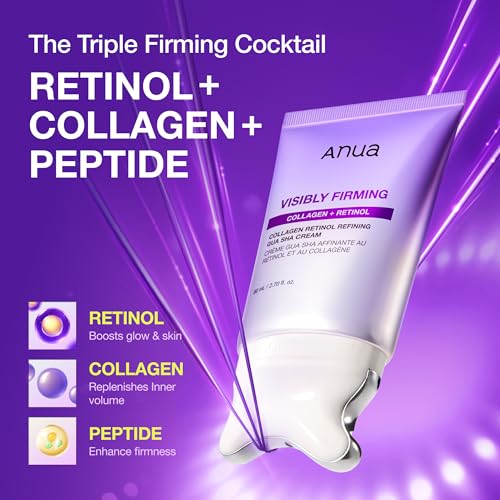 ANUA Collagen Retinol Refining Gua Sha Cream, Neck Cream For Lifting & Firming