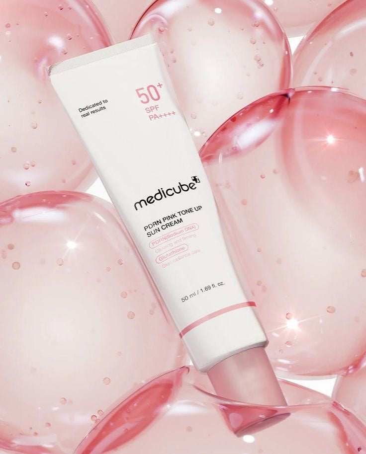 Medicube PDRN Pink Tone-Up Sun Cream SPF50+ PA++++ | Korean Skincare Egypt