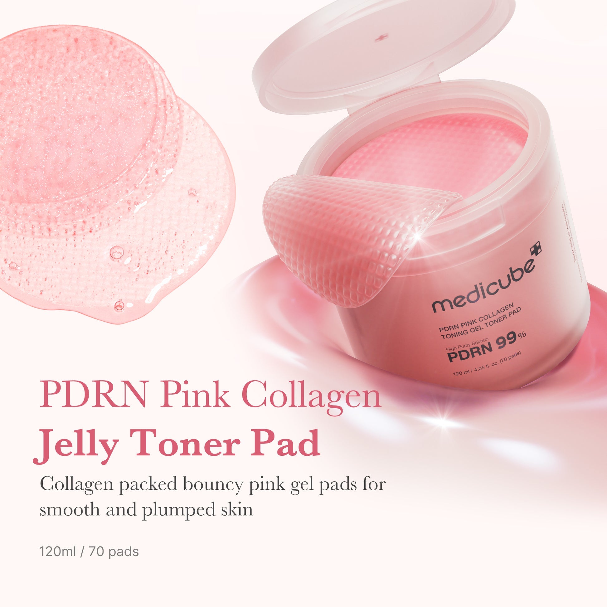 Medicube  PDRN Pink Collagen Gel Toner Pad