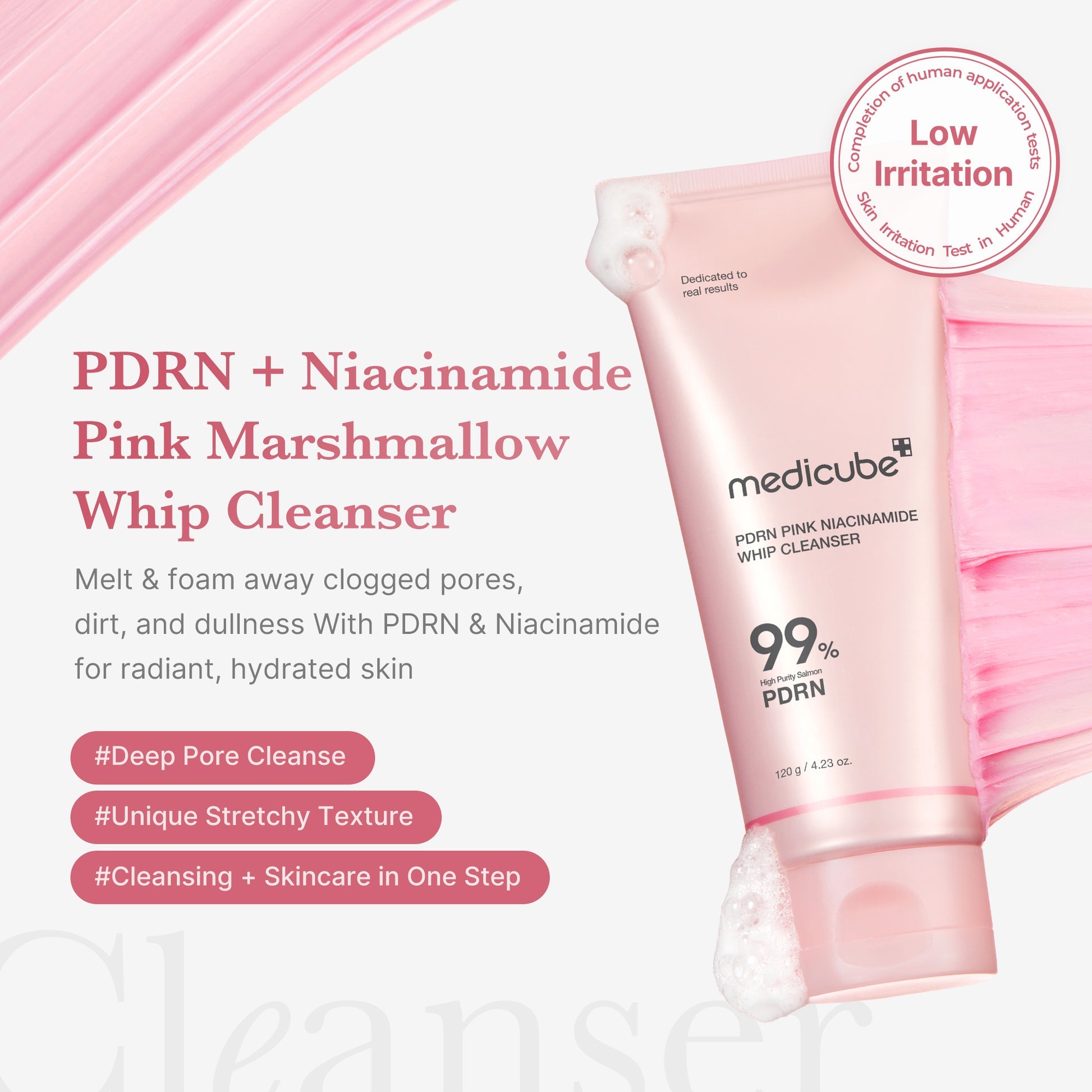 Medicube PDRN Pink Whip Cleanser