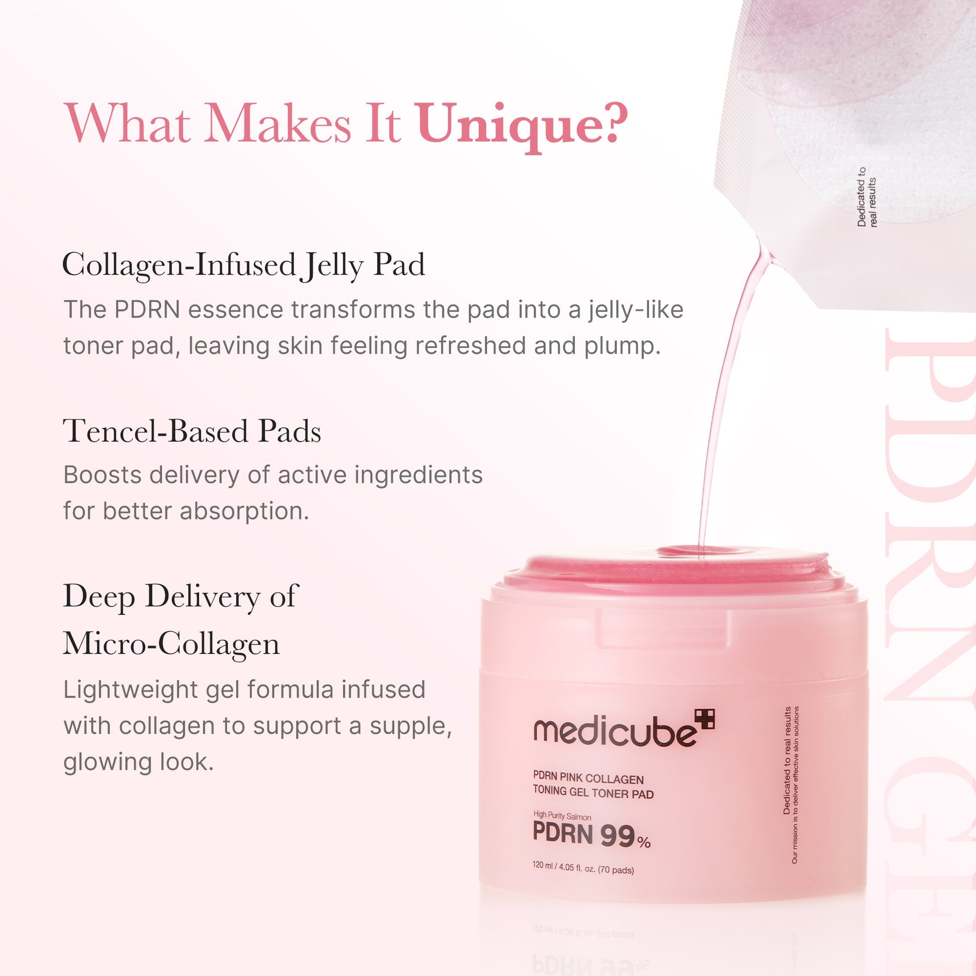 Medicube  PDRN Pink Collagen Gel Toner Pad