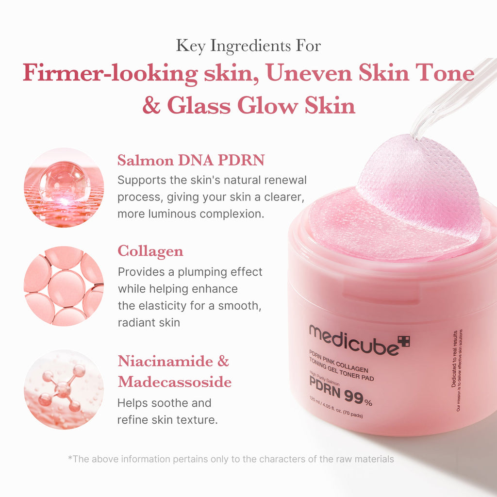 Medicube  PDRN Pink Collagen Gel Toner Pad